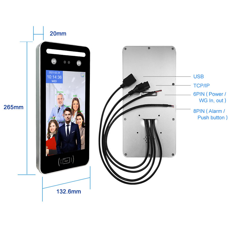 AI08 Biometric Facial Recognition System For Access Control